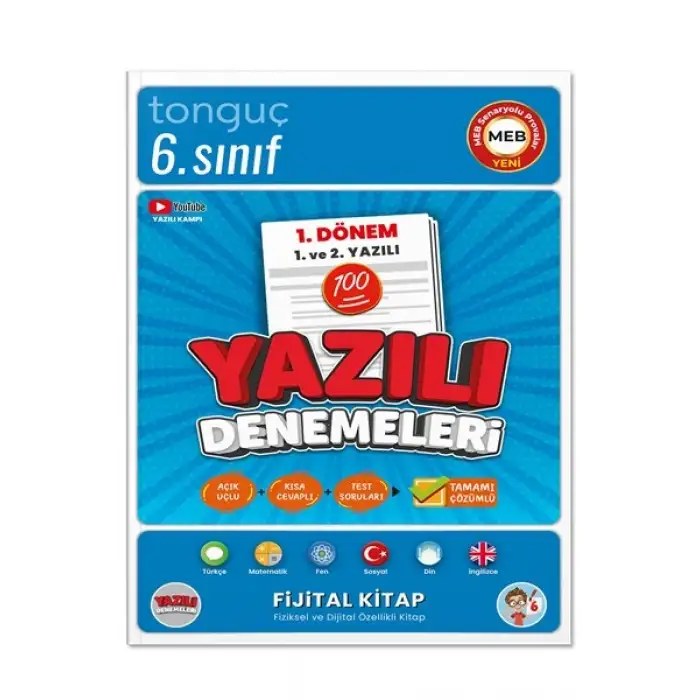 6. Sınıf Yazılı Denemeleri 1. Dönem 1 ve 2. Yazılı - Tonguç Yayınları