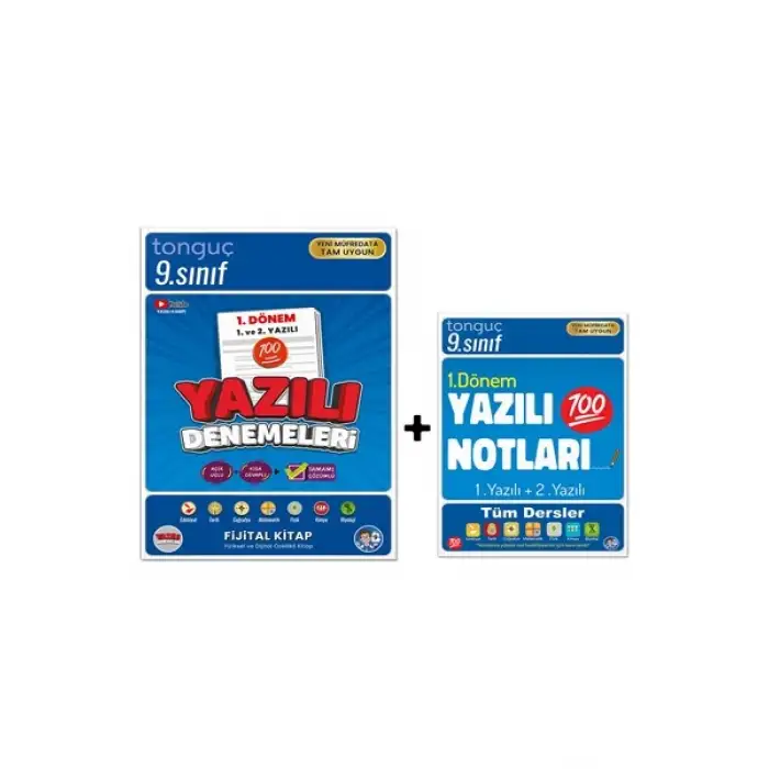 9. Sınıf Yazılı Denemeleri ve Yazılı Notları 1. Dönem  - Tonguç Yayınları