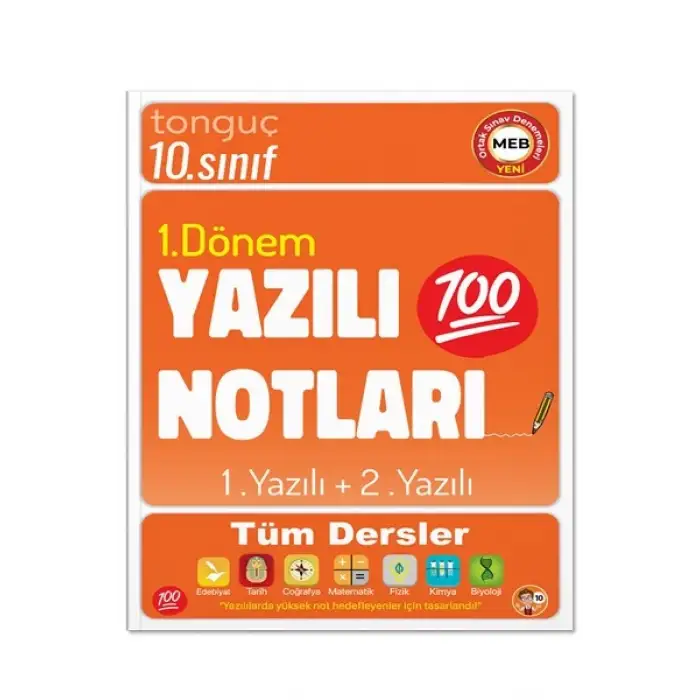 10. Sınıf 1. Dönem Yazılı Denemeleri ve Yazılı Notları - Tonguç Yayınları