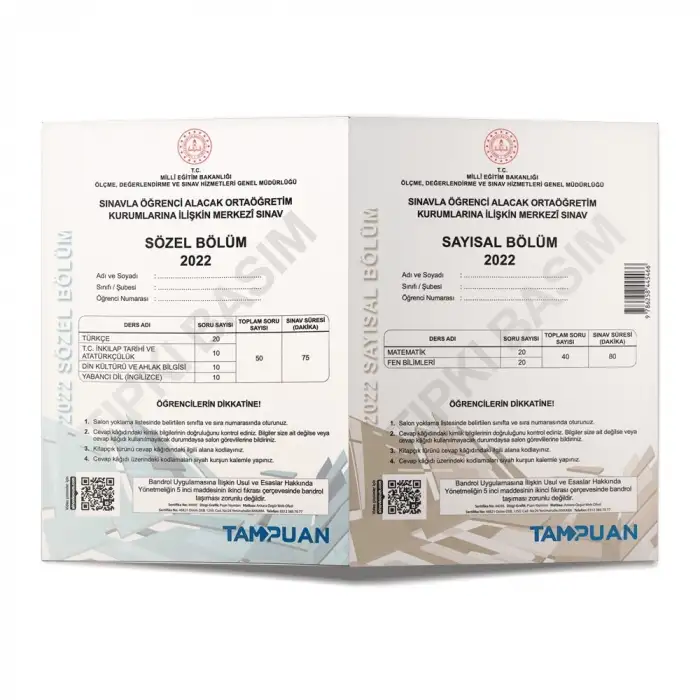 Tam Puan 8. Sınıf LGS 2022 Tıpkı Basım Çıkmış Sorular ve Çözümleri