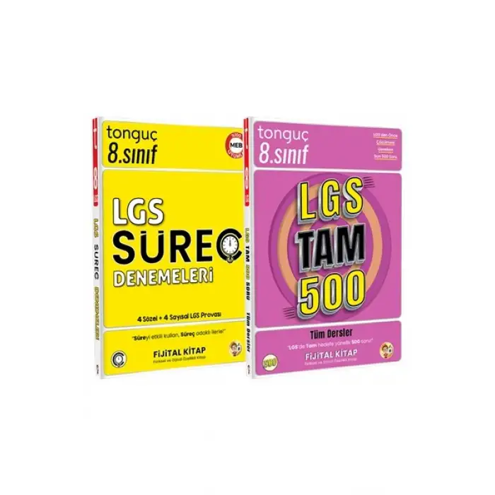 LGS Tam 500 Soru Bankası ve LGS Süreç Denemeleri Tüm Dersler - Tonguç Yayınları