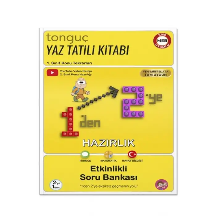 1den 2ye Hazırlık Kitabı + Öğreten Etkinlikler - Tonguç Yayınları