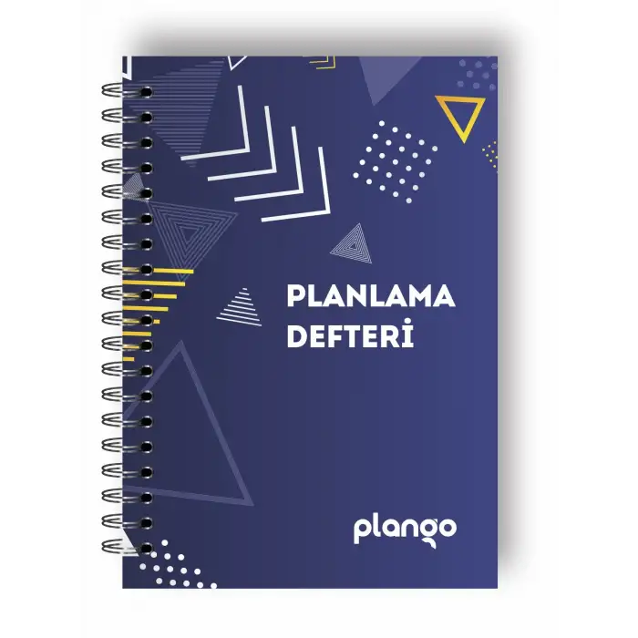 Mavi Üçgenler Günlük Planlayıcı Defter -  Ders Çalışma Planlayıcı Defteri - Planlama Defteri