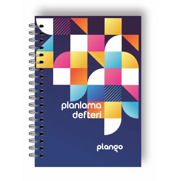 Renkli Şekiller Günlük Planlayıcı Defter -  Ders Çalışma Planlayıcı Defteri - Planlama Defteri