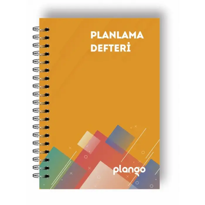 Turuncu Kareler Günlük Planlayıcı Defter -  Ders Çalışma Planlayıcı Defteri - Planlama Defteri