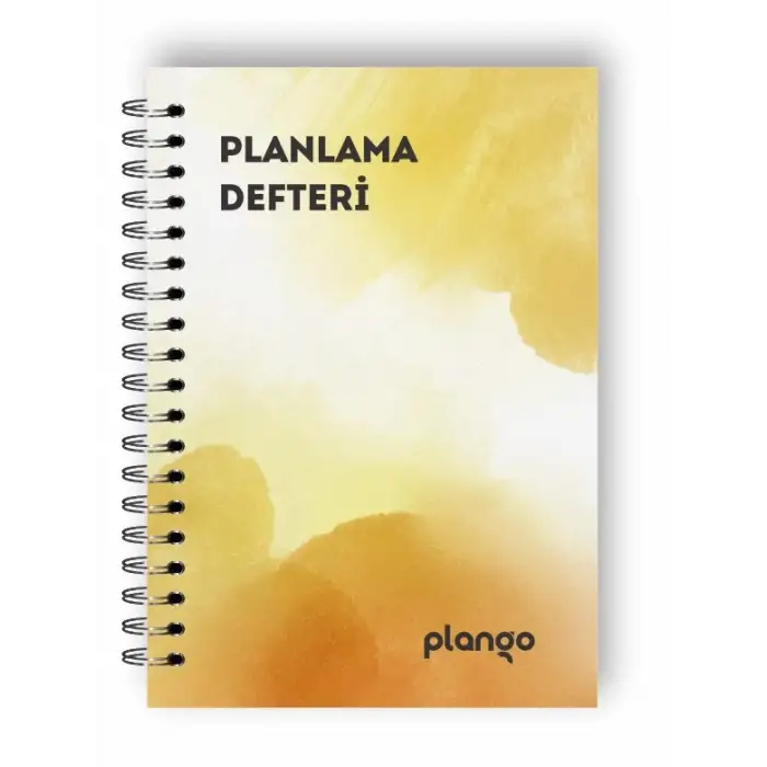 Sarı Suluboya Günlük Planlayıcı Defter -  Ders Çalışma Planlayıcı Defteri - Planlama Defteri