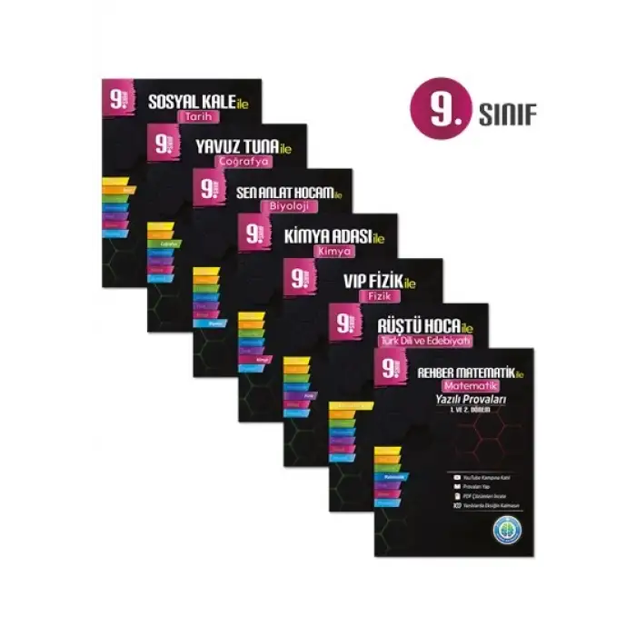 9. Sınıf Yazılı Provaları Seti - 7 Kitap 1 ve 2. Dönem - Tonguç Yayınları