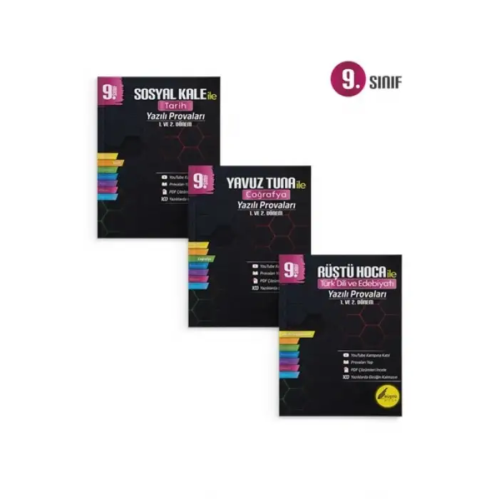 9. Sınıf Yazılı Provaları SÖZEL Set - 3 Kitap 1 ve 2. Dönem - Tonguç Yayınları
