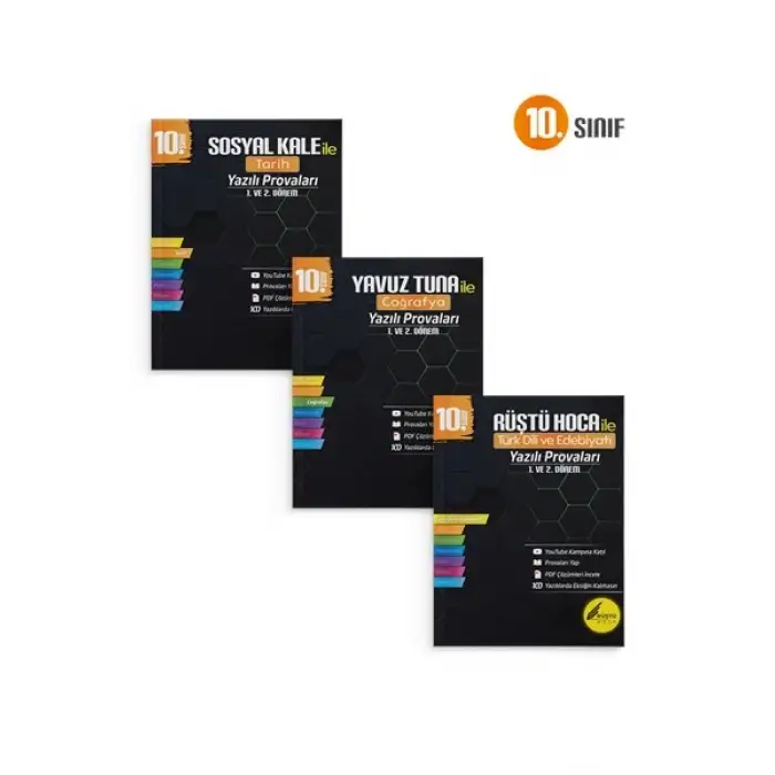 10. Sınıf Yazılı Provaları SÖZEL Set - 3 Kitap 1 ve 2. Dönem - Tonguç Yayınları