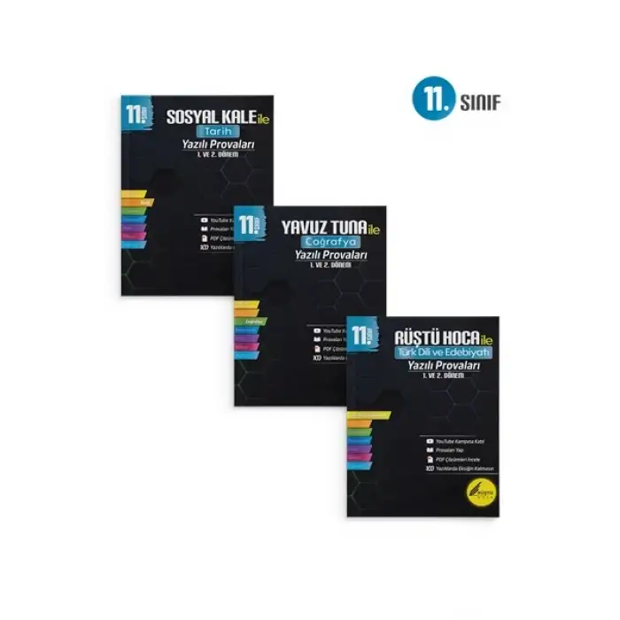 11. Sınıf Yazılı Provaları SÖZEL Set - 3 Kitap 1 ve 2. Dönem - Tonguç Yayınları