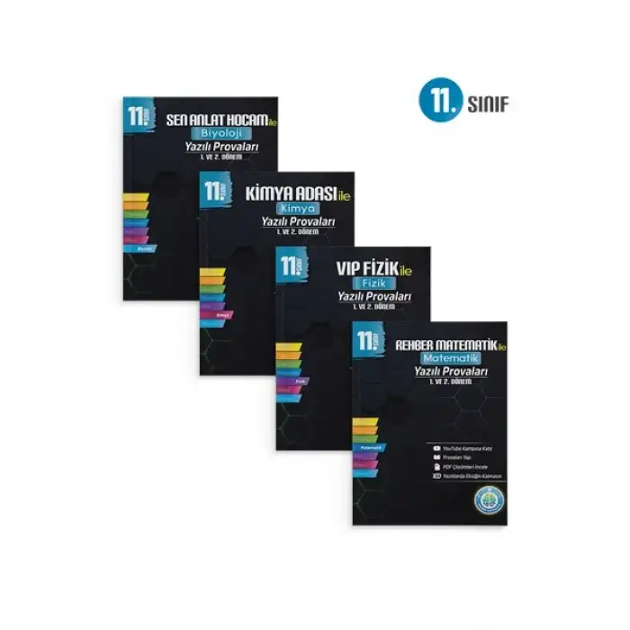 11. Sınıf Yazılı Provaları SAYISAL Set - 4 Kitap 1 ve 2. Dönem - Tonguç Yayınları