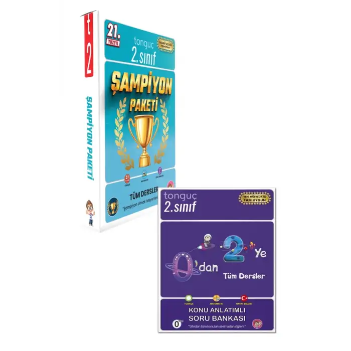 2. Sınıf Şampiyon Paketi + 0dan 2ye Konu Anlatımlı Tonguç Yayınları
