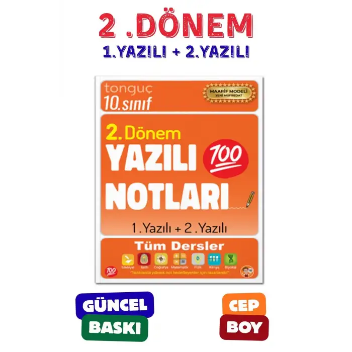 10. Sınıf Yazılı Notları 2. Dönem 1 ve 2. Yazılı - Tonguç Yayınları