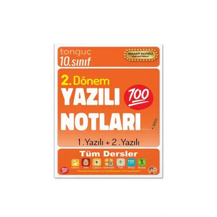 10. Sınıf Yazılı Notları 2. Dönem 1 ve 2. Yazılı - Tonguç Yayınları
