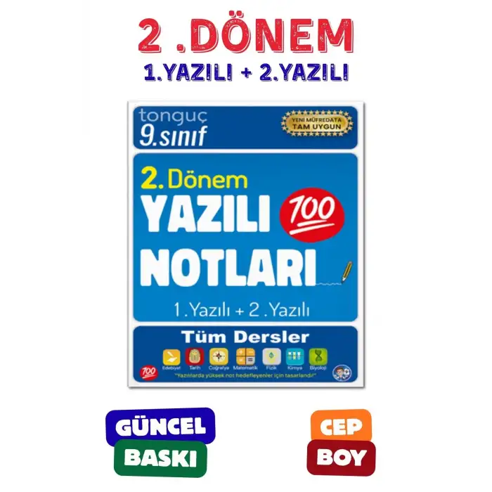 9. Sınıf Yazılı Notları 2. Dönem 1 ve 2. Yazılı - Tonguç Yayınları