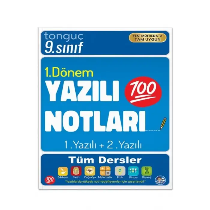 9. Sınıf Yazılı Notları 1. Dönem 1 ve 2. Yazılı - Tonguç Yayınları