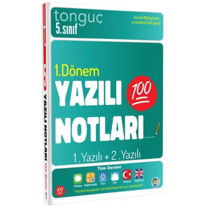 5. Sınıf Yazılı Notları  1. Dönem ve 2. Dönem 1 ve 2. Yazılı - Tonguç Yayınları