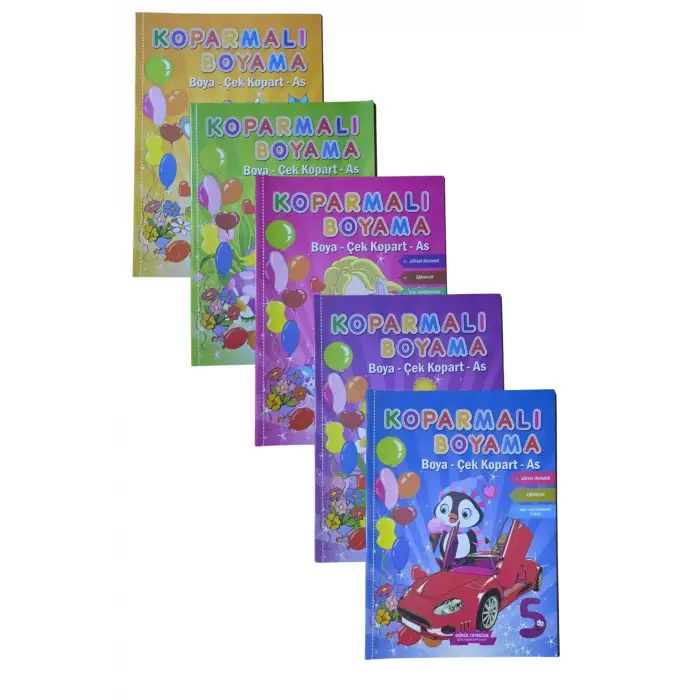 Koparmalı Boyama Defteri 5li SET - Boya Kopar Sergile