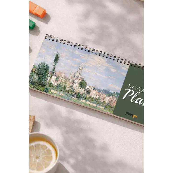 Tarihsiz Spiralli Haftalık Masaüstü Planlayıcı - KALE - 10x30 cm Plango