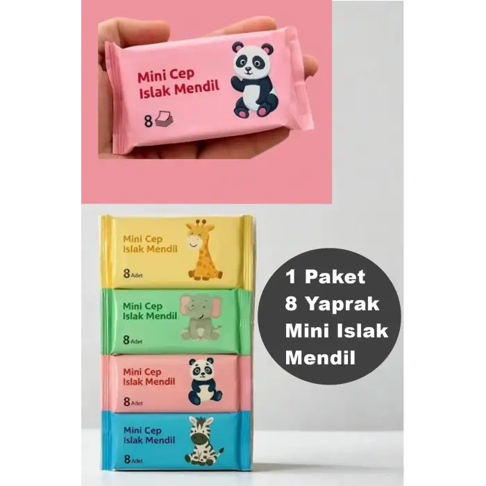 Mini Boy - Cep Islak Mendil 1 Adet - 8 Yaprak