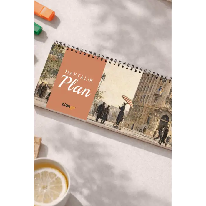 Tarihsiz Spiralli Haftalık Masaüstü Planlayıcı - ANKARA - 10x30 cm Plango