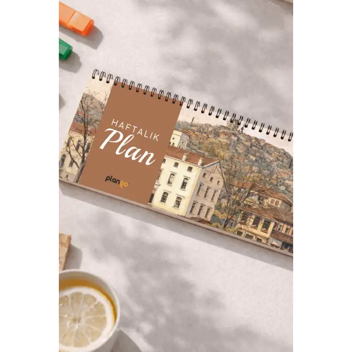 Tarihsiz Spiralli Haftalık Masaüstü Planlayıcı - KOCAELİ - 10x30 cm Plango