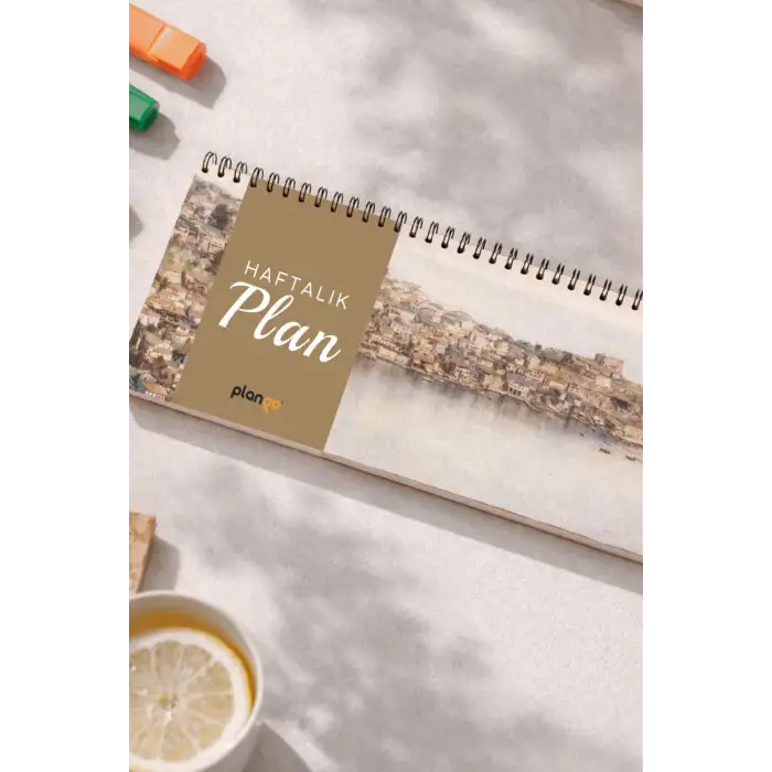 Tarihsiz Spiralli Haftalık Masaüstü Planlayıcı - TRABZON - 10x30 cm Plango