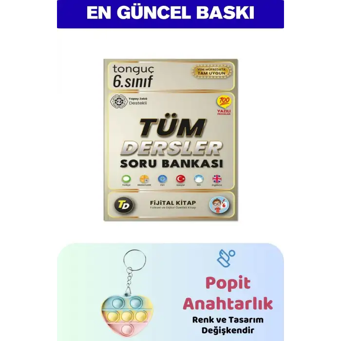 6. Sınıf Tüm Dersler Soru Bankası - Popit Anahtarlık
