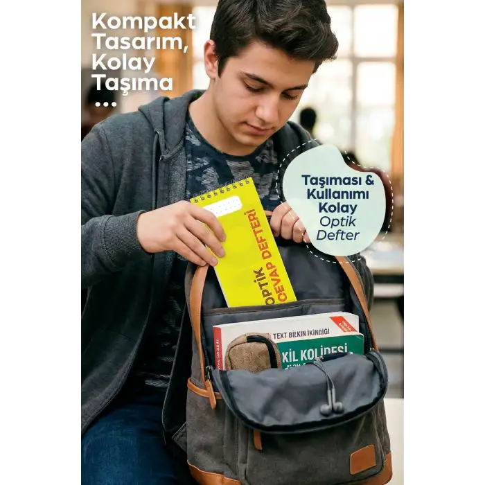 Optik Cevap Defteri SARI (2 Adet - 100 Sayfa) Sınava Hazırlık Optik Form Defteri - Plango