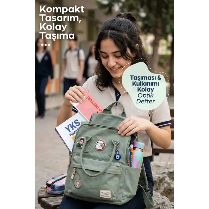 Optik Cevap Defteri KARMA (3 Adet - 150 Sayfa) Sınava Hazırlık Optik Form Defteri - Plango