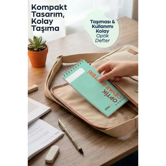 Optik Cevap Defteri YEŞİL (2 Adet - 100 Sayfa) Sınava Hazırlık Optik Form Defteri - Plango