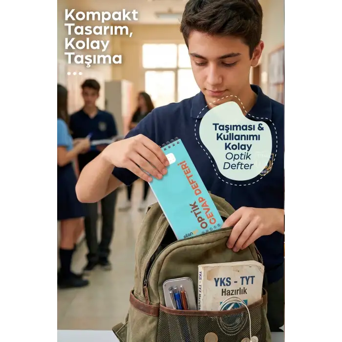 Optik Cevap Defteri TURKUAZ (2 Adet - 100 Sayfa) Sınava Hazırlık Optik Form Defteri - Plango