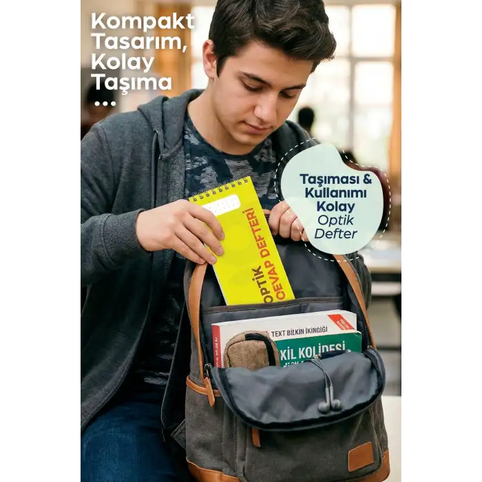 Optik Cevap Defteri SARI (4 Adet - 200 Sayfa) Sınava Hazırlık Optik Form Defteri - Plango