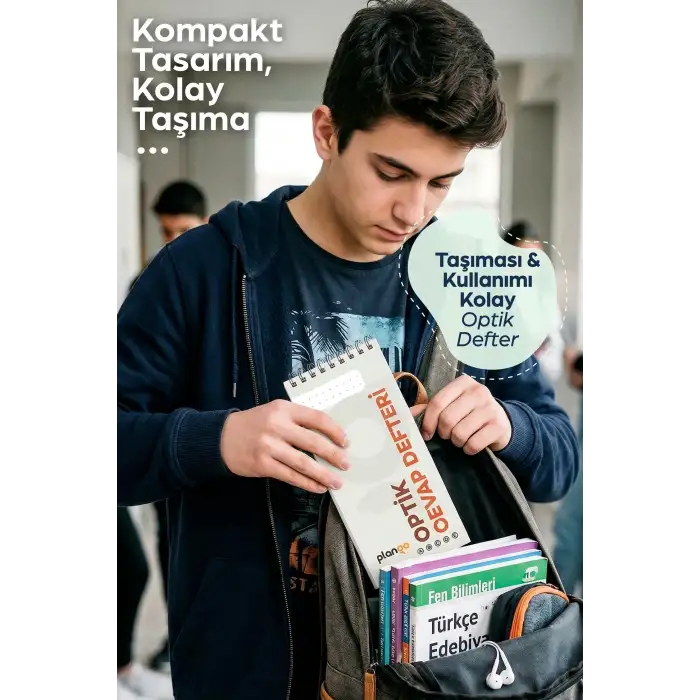 Optik Cevap Defteri KUM BEYAZI (4 Adet - 200 Sayfa) Sınava Hazırlık Optik Form Defteri - Plango