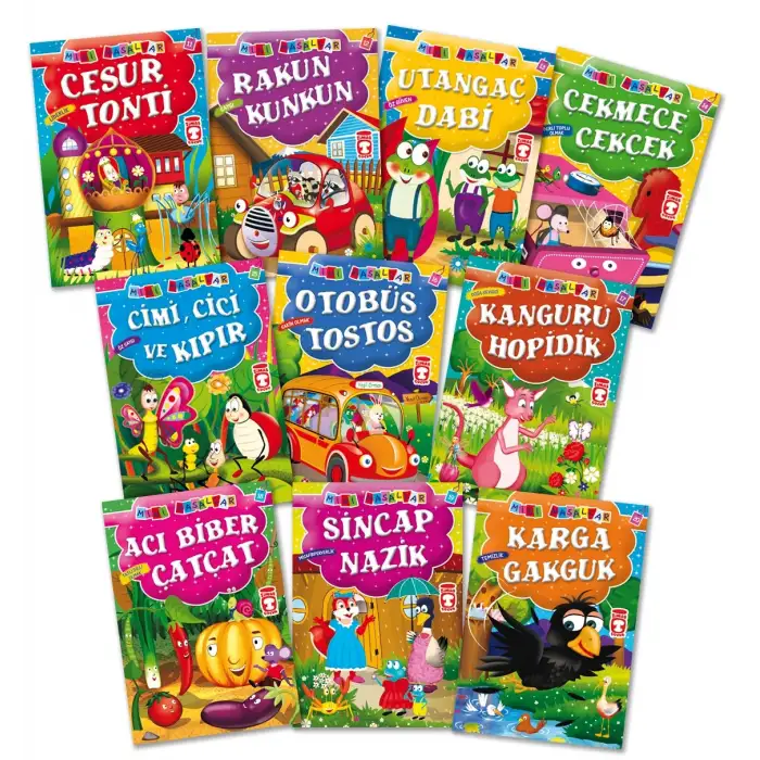Mini Masallar 2 Set - (10 Kitap) - Timaş