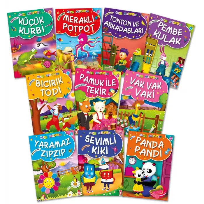 Mini Masallar 1 Set - (10 Kitap) - Timaş