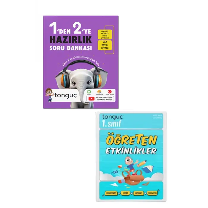 1den 2ye Hazırlık Kitabı + Öğreten Etkinlikler - Tonguç Yayınları