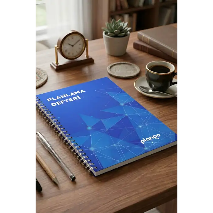 Mavi Işıklar Günlük Planlayıcı Defter - Ders Çalışma Planlayıcı Defteri - Planlama Defteri