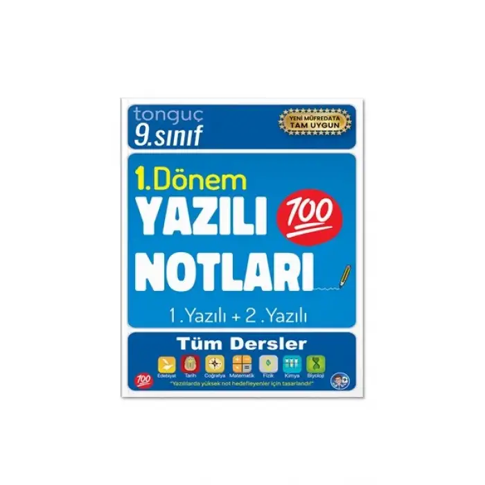 9. Sınıf Yazılı Notları ve Denemeleri 1. DÖNEM  - Tonguç Yayınları