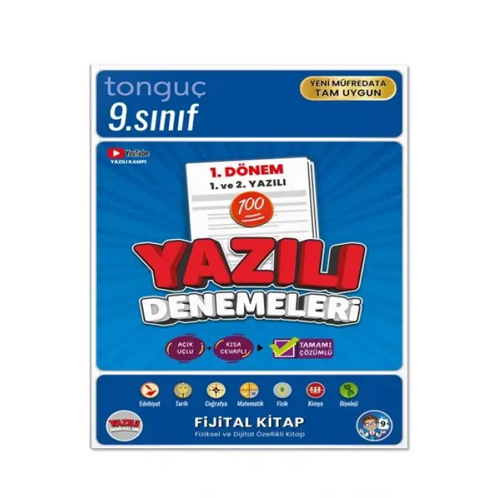 9. Sınıf Yazılı Denemeleri 1. DÖNEM 1 ve 2. Yazılı - Tonguç Yayınları
