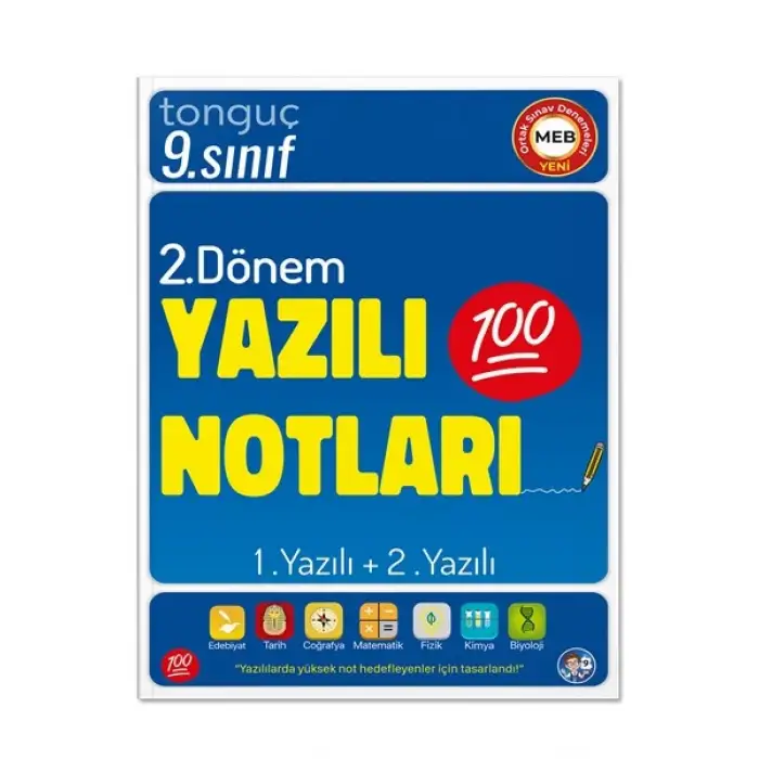 9. Sınıf Yazılı Notları ve Denemeleri 2. DÖNEM - Tonguç Yayınları