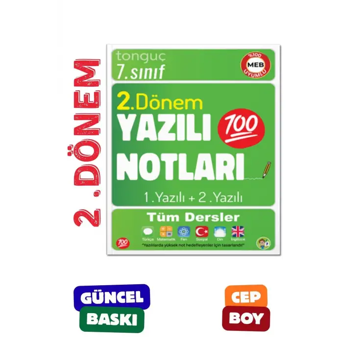 7. Sınıf Yazılı Notları 2. Dönem 1 ve 2. Yazılı - Tonguç Yayınları