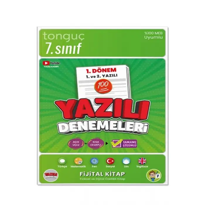 7. Sınıf Yazılı Denemeleri ve Yazılı Notları 1. Dönem  - Tonguç Yayınları