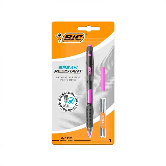 Bic Break Resistant Versatil Kalem 0.7mm + Silgi + Min Blister Set