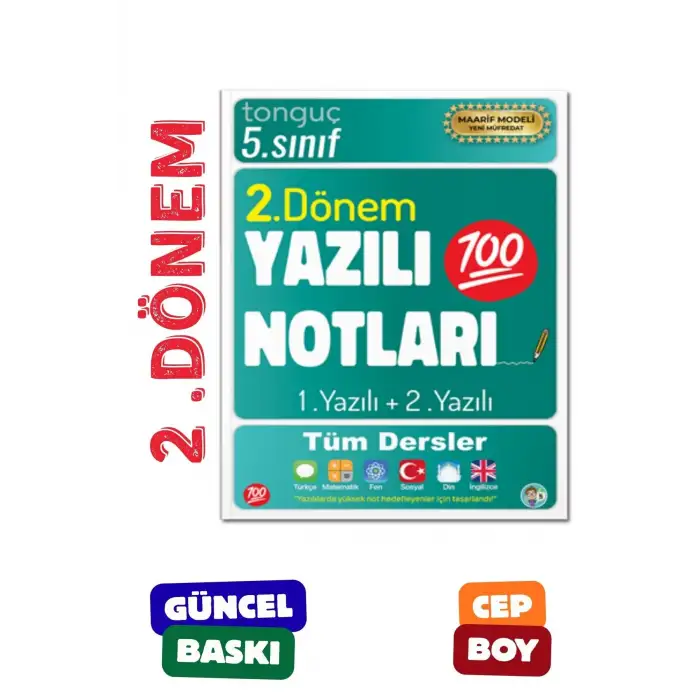 5. Sınıf Yazılı Notları 2. Dönem 1 ve 2. Yazılı - Tonguç Yayınları