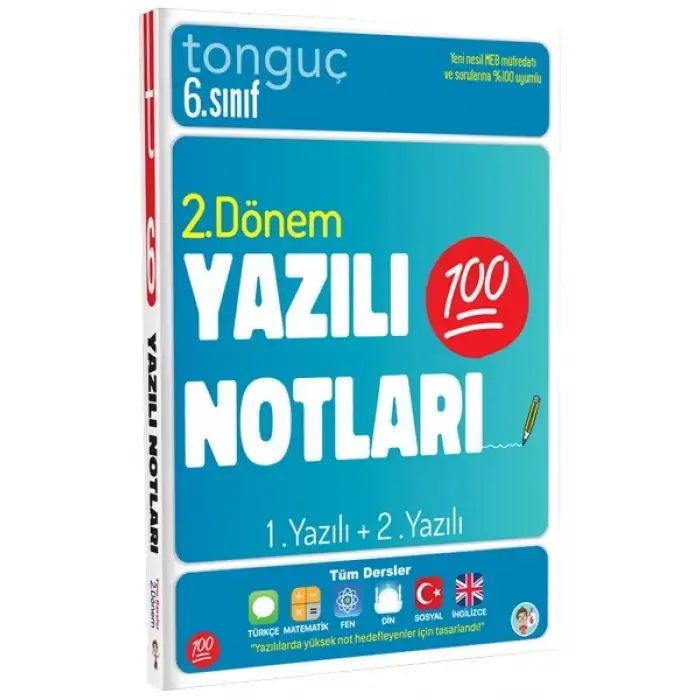 6. Sınıf Yazılı Notları 2. Dönem 1 ve 2. Yazılı - Tonguç Yayınları