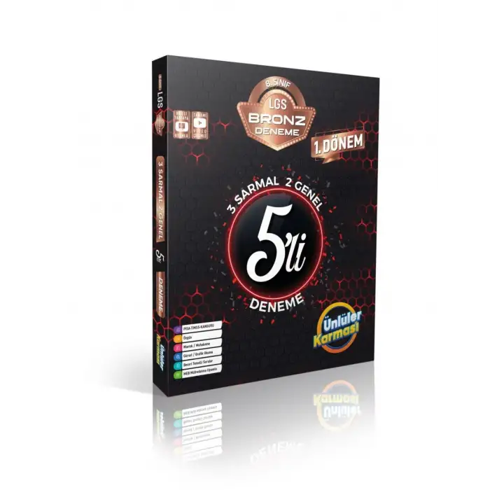 8.Sınıf LGS Bronz 5 li Sarmal Deneme Ünlüler Karması
