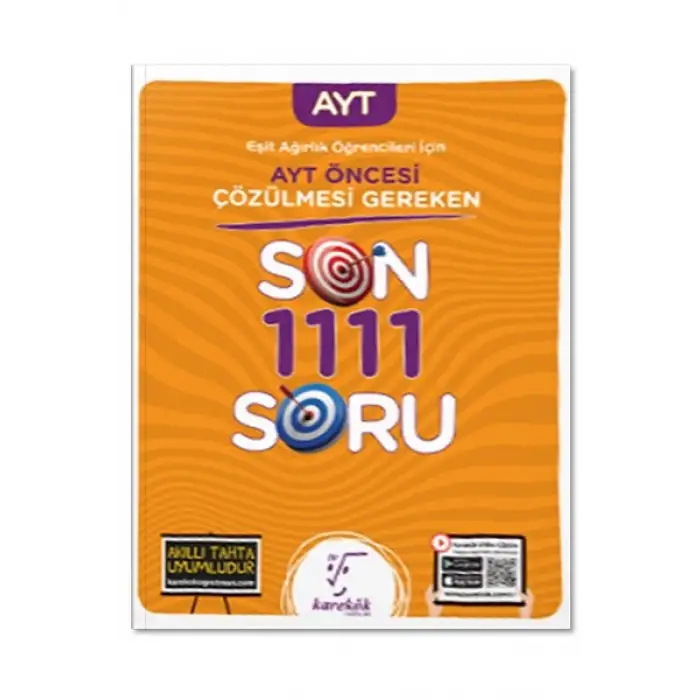 2021 AYT Öncesi Çözülmesi Gereken Eşit Ağırlık Son 1111 Soru Karekök Yayınları