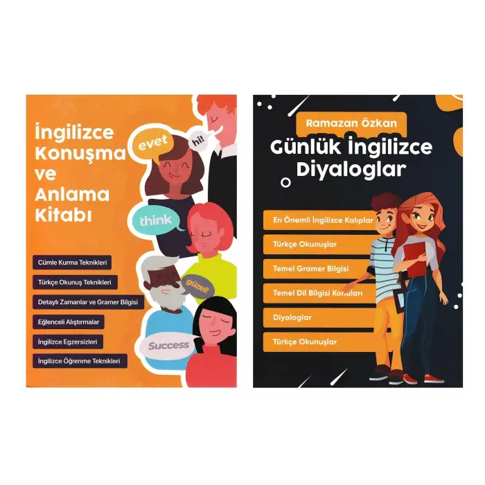 Günlük İngilizce Diyaloglar ve İngilizce Konuşma ve Anlama Kitabı - 2 Kitap -  Ramazan ÖZKAN