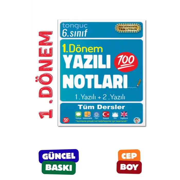 6. Sınıf Yazılı Notları 1. Dönem 1 ve 2. Yazılı Notları Konu Özetli - Tonguç Yayınları